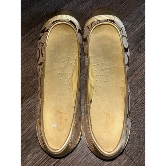 Coach Signature Logo Print Cecile Slip on Ballet Flat Shoes size 9 B - Picture 5 of 10